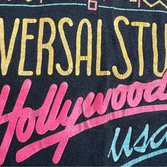Vintage 90s Uninversal Studios Hollywood 30th Anniversary Black Tank Top Size L - Picture 3 of 7